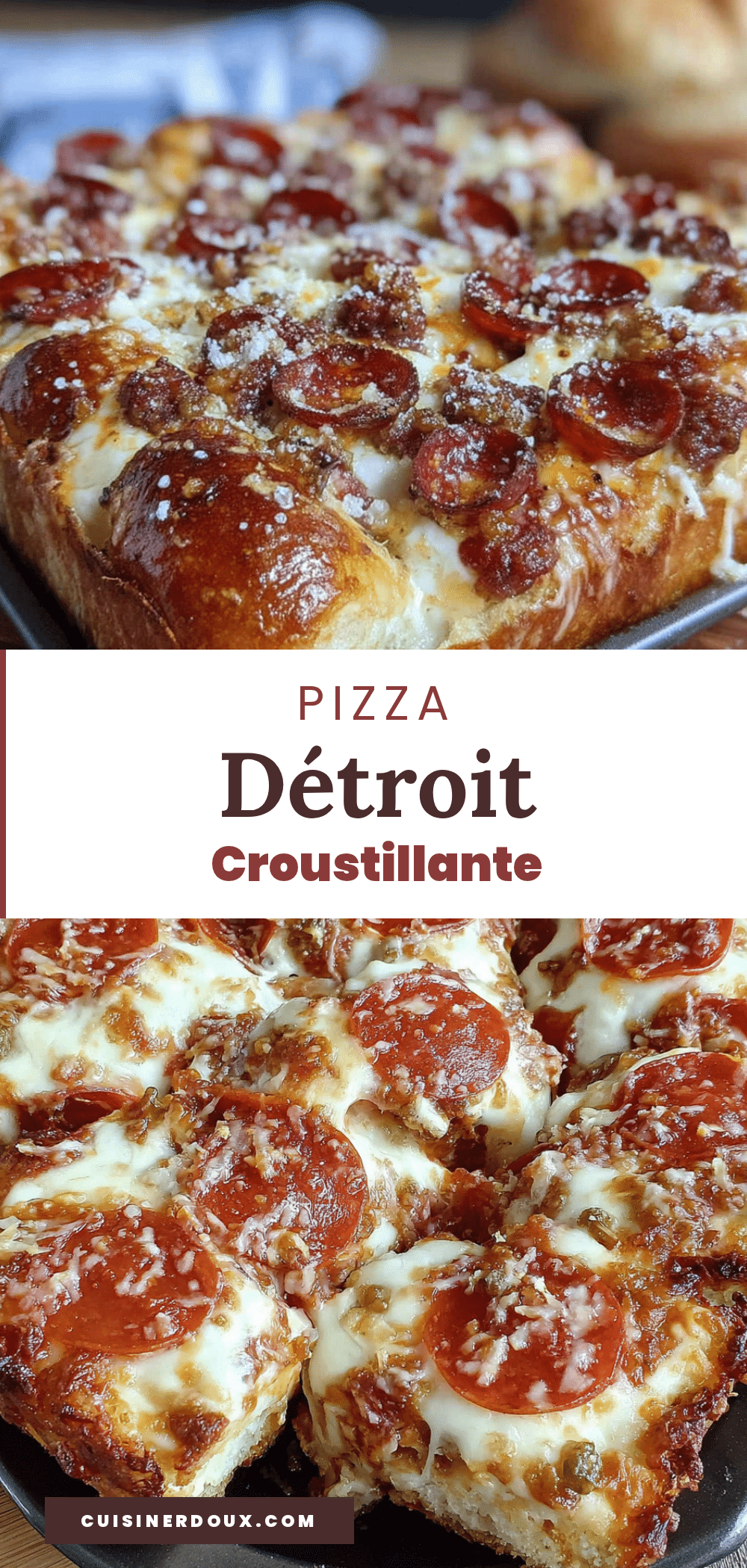 pizza detroit croustillante au pepperoni recipe