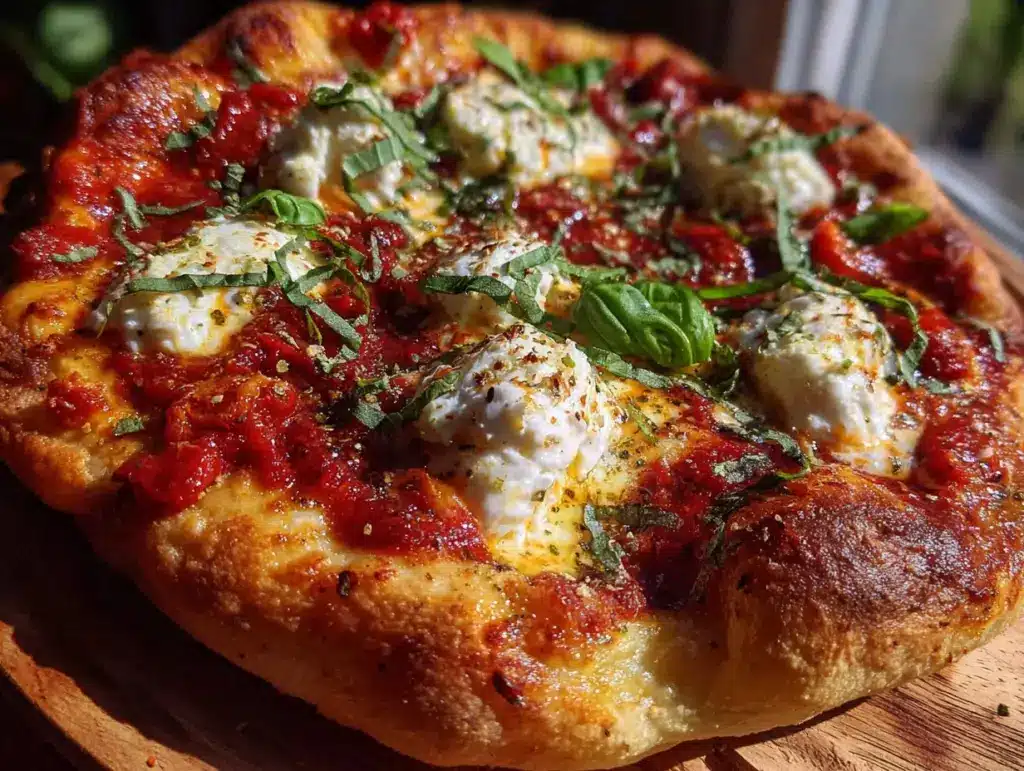 pizza margherita croustillante maison - featured image