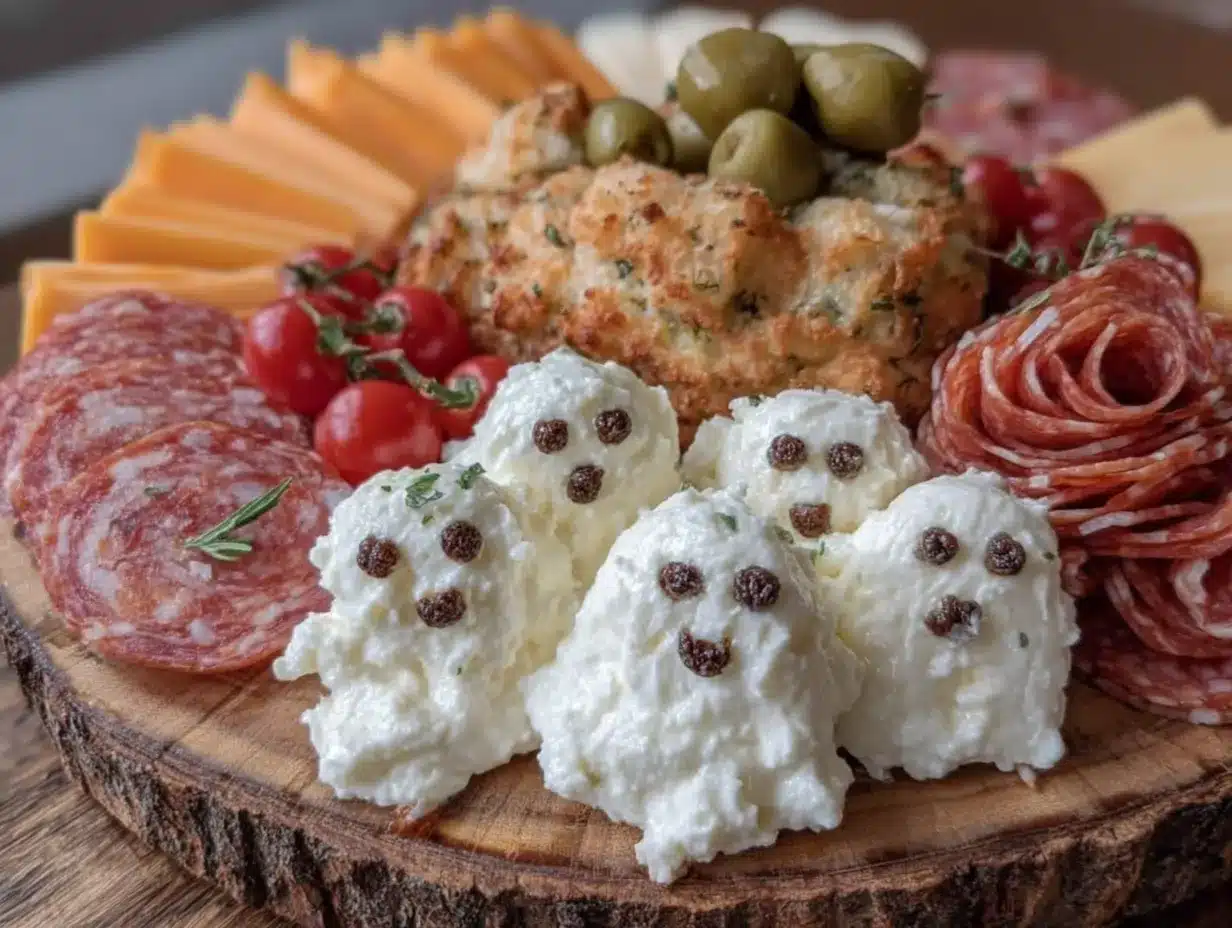 planche de fromages dHalloween preparation steps