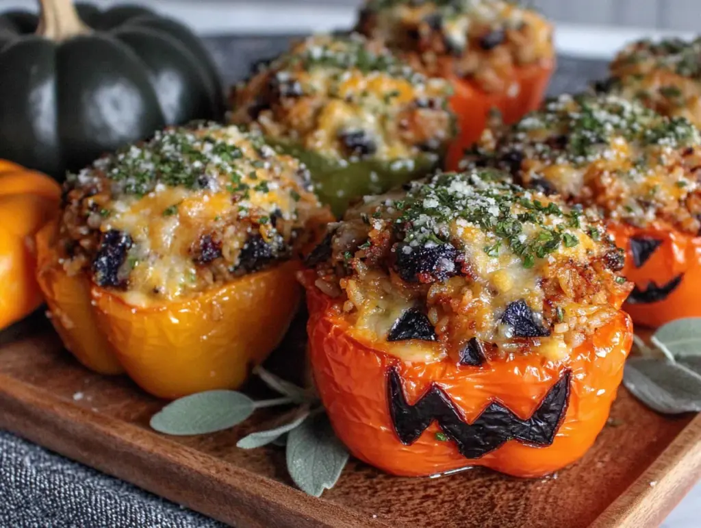poivrons farcis citrouille halloween - featured image