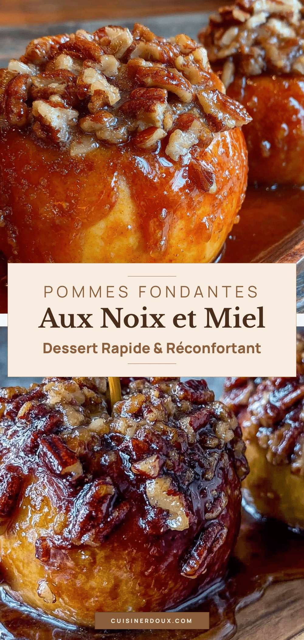 pommes fondantes aux noix et miel recipe