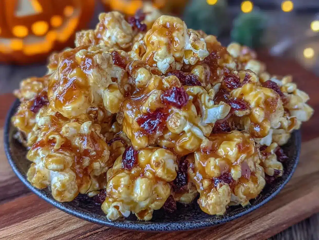 popcorn caramel halloween épicé preparation steps