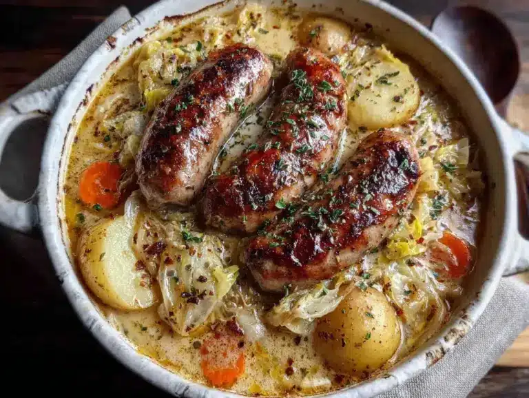 potée au chou vert et saucisses fumées facile - featured image