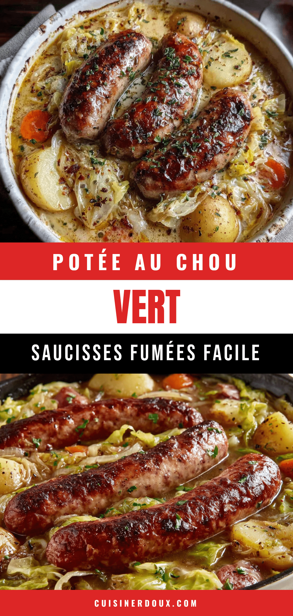 potée au chou vert et saucisses fumées facile recipe
