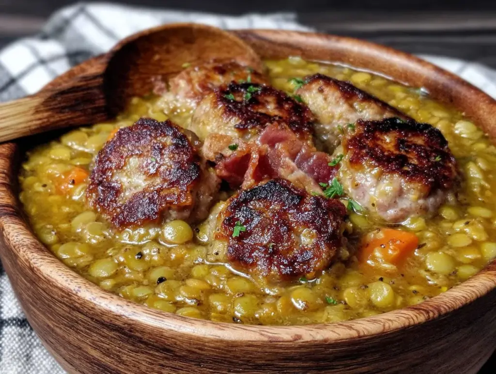 potée lentilles vertes saucisse fumée - featured image