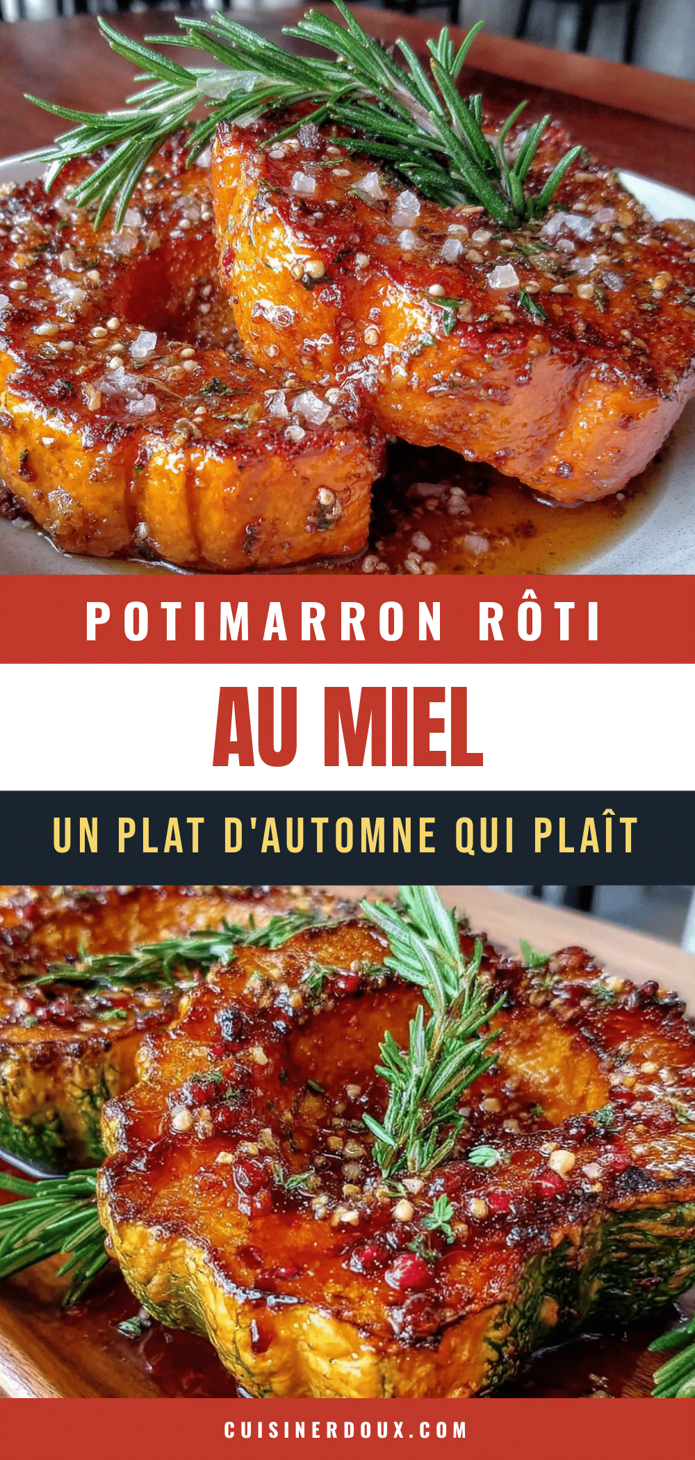 potimarron rôti au miel et romarin recipe