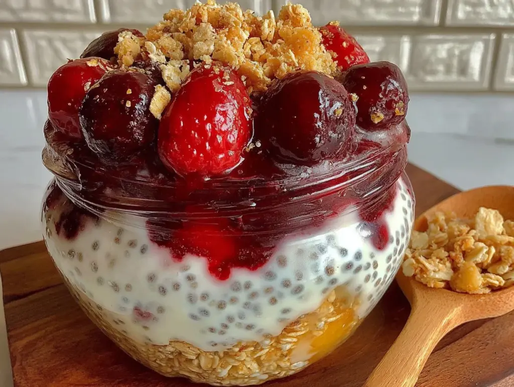 pudding de chia aux baies en pot mason - featured image