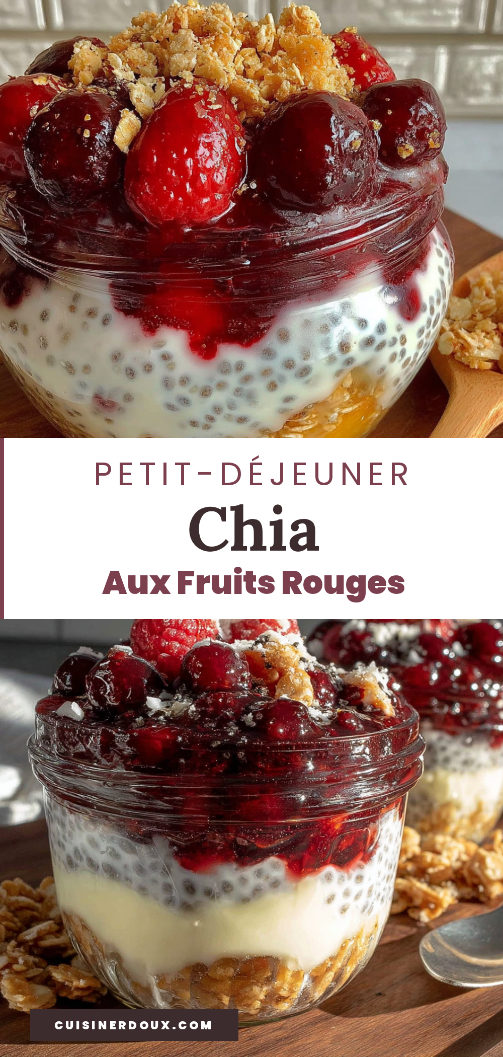pudding de chia aux baies en pot mason recipe
