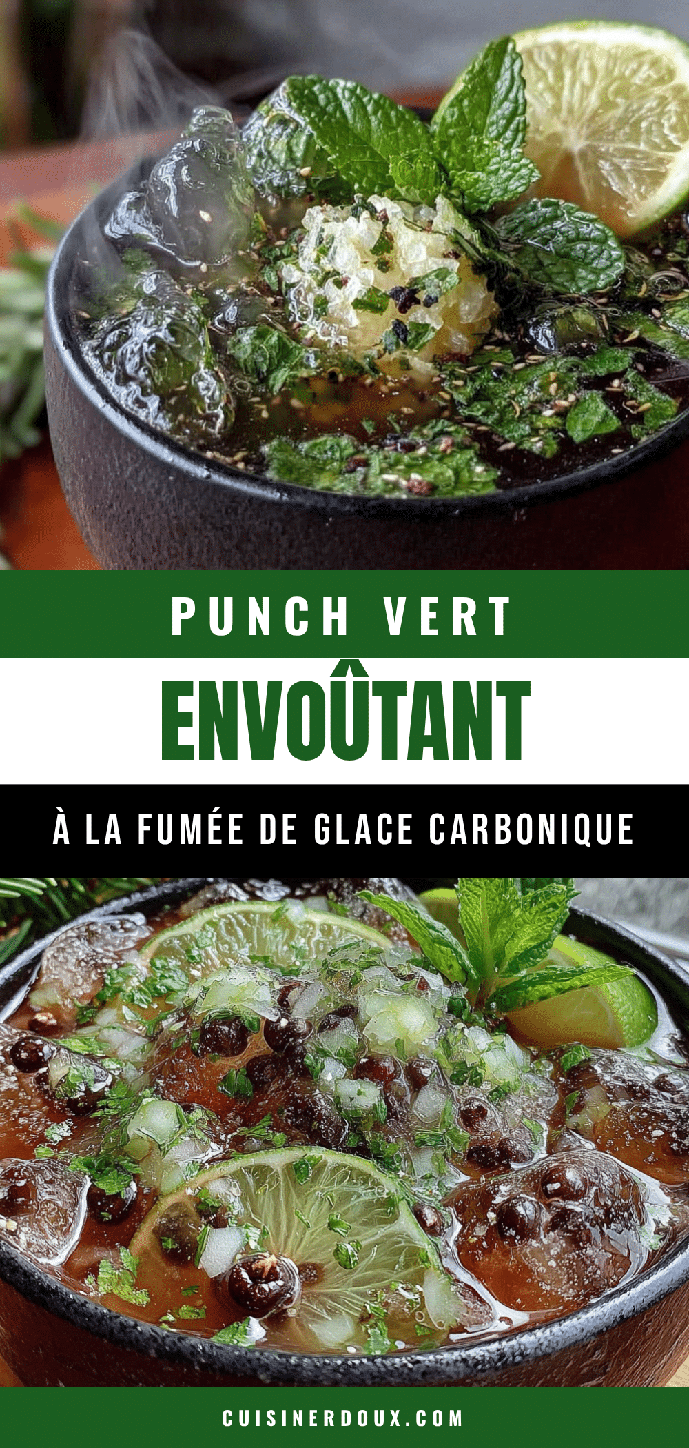 punch vert glace carbonique recipe