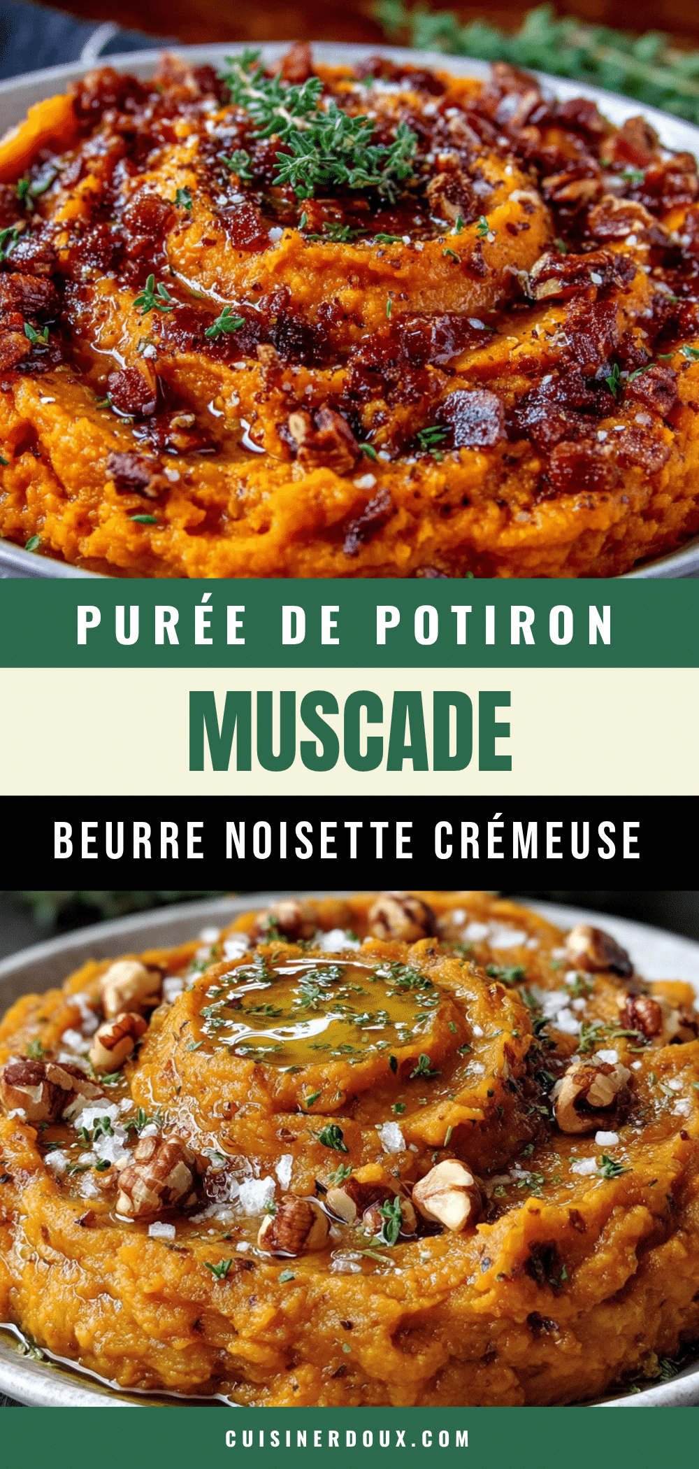 purée de potiron muscade beurre noisette crémeuse recipe
