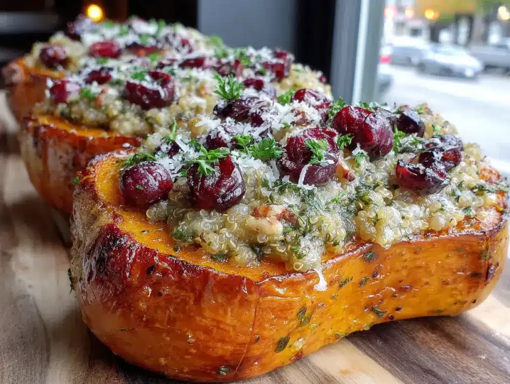 recette butternut farcie quinoa - featured image