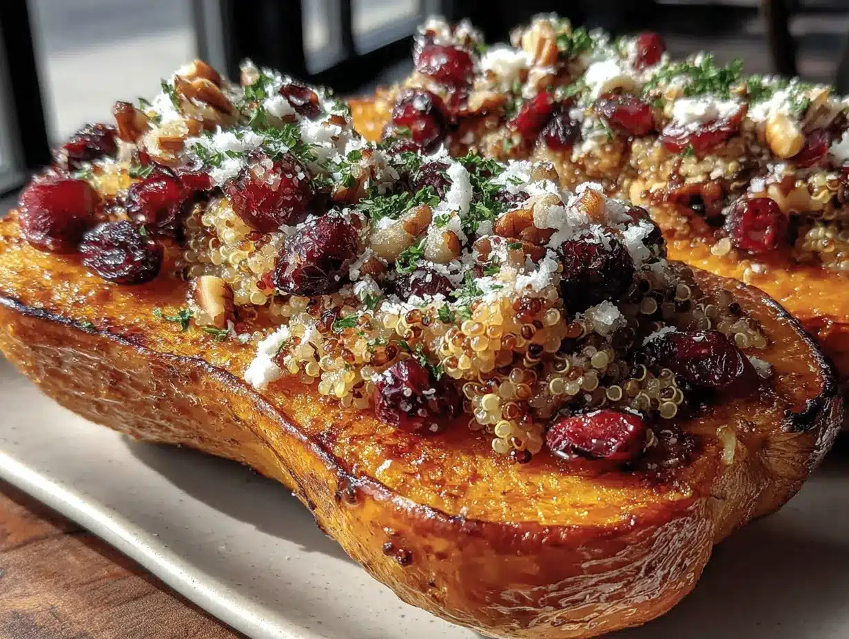 recette butternut farcie quinoa preparation steps