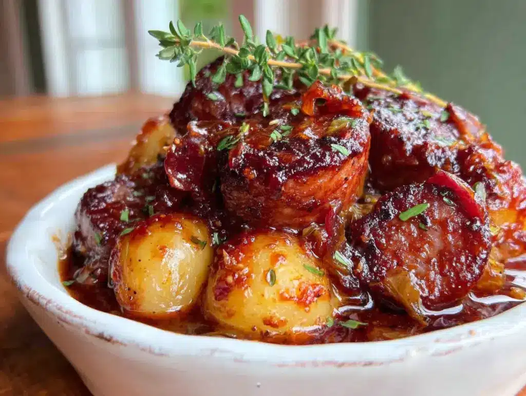 recette facile de potée réconfortante au chou vert et saucisse fumée - featured image