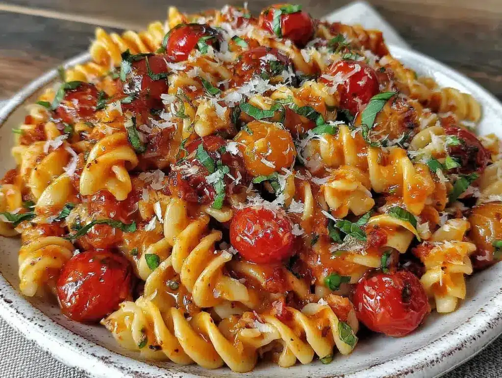 recette one pot pâtes tomate basilic healthy - featured image