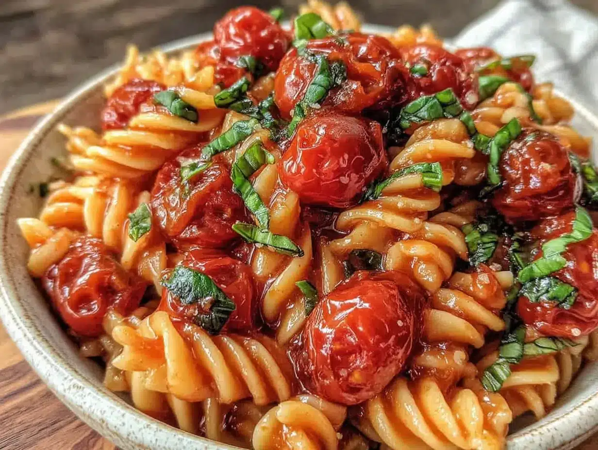 recette one pot pâtes tomate basilic healthy preparation steps