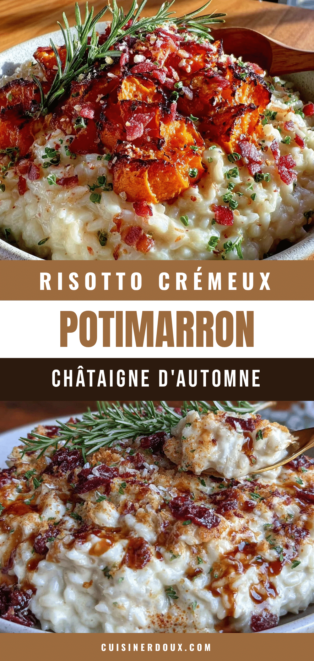 risotto crémeux potimarron châtaigne recipe