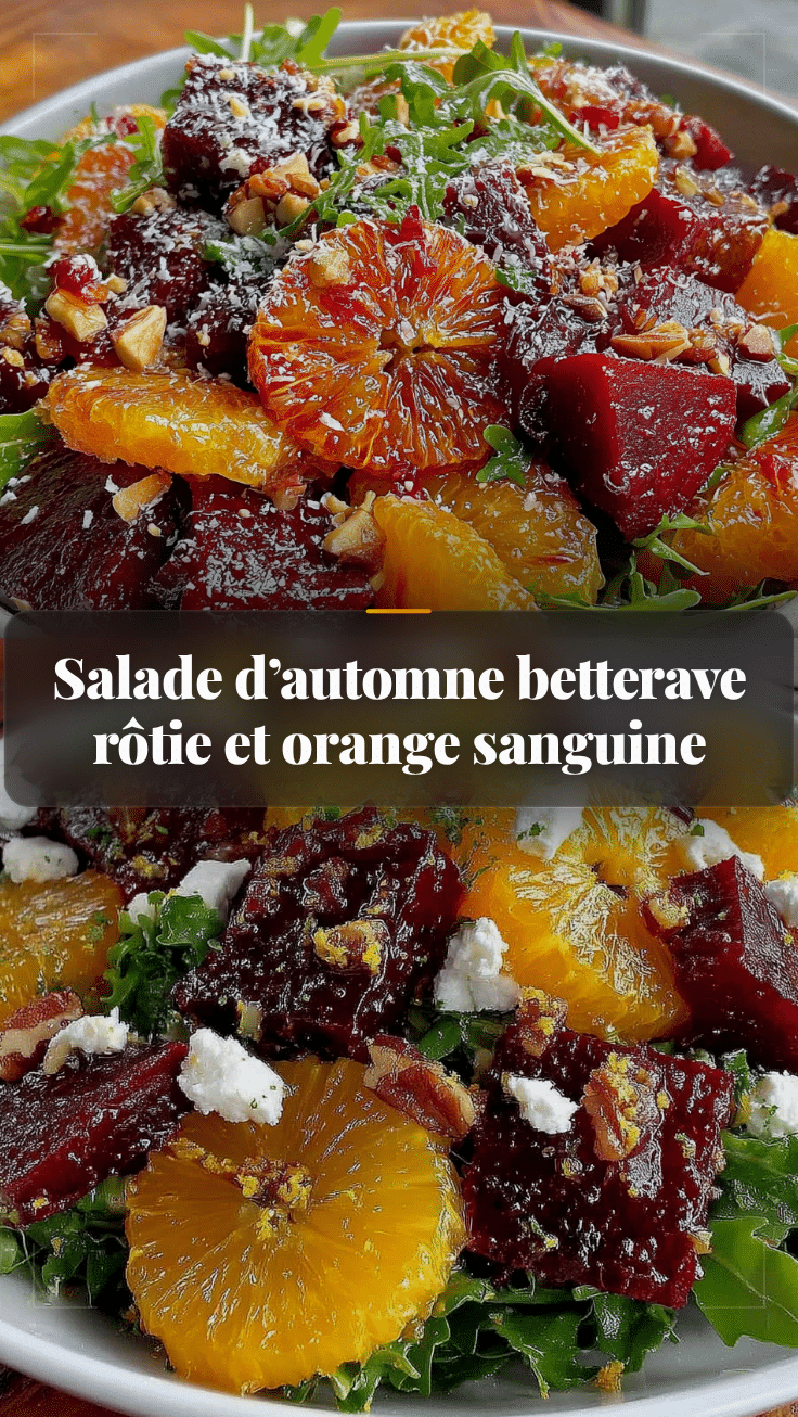 Salade d’automne betterave rôtie et orange sanguine recipe