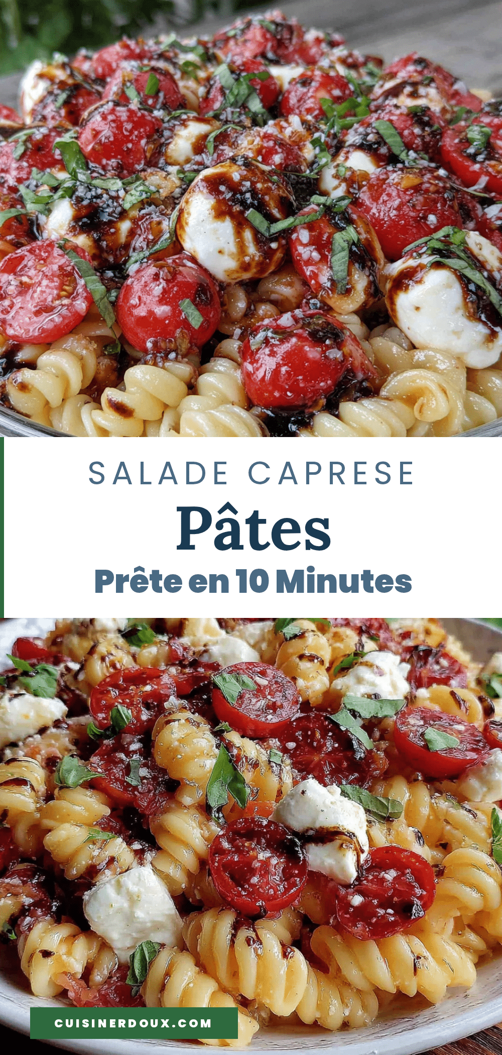 salade de pâtes Caprese recipe