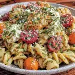 salade de pâtes crémeuse feta tomates cerises - featured image