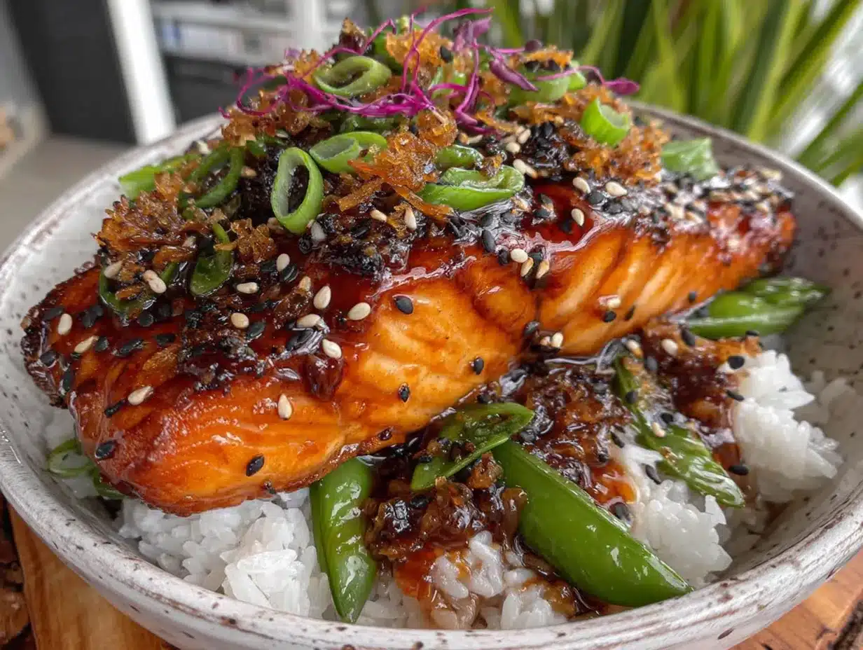 saumon teriyaki riz vapeur preparation steps