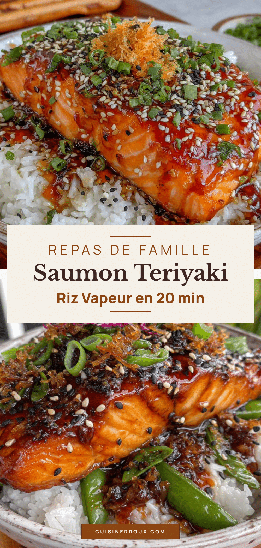 saumon teriyaki riz vapeur recipe