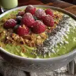 Smoothie bowl matcha aux fruits rouges - featured image