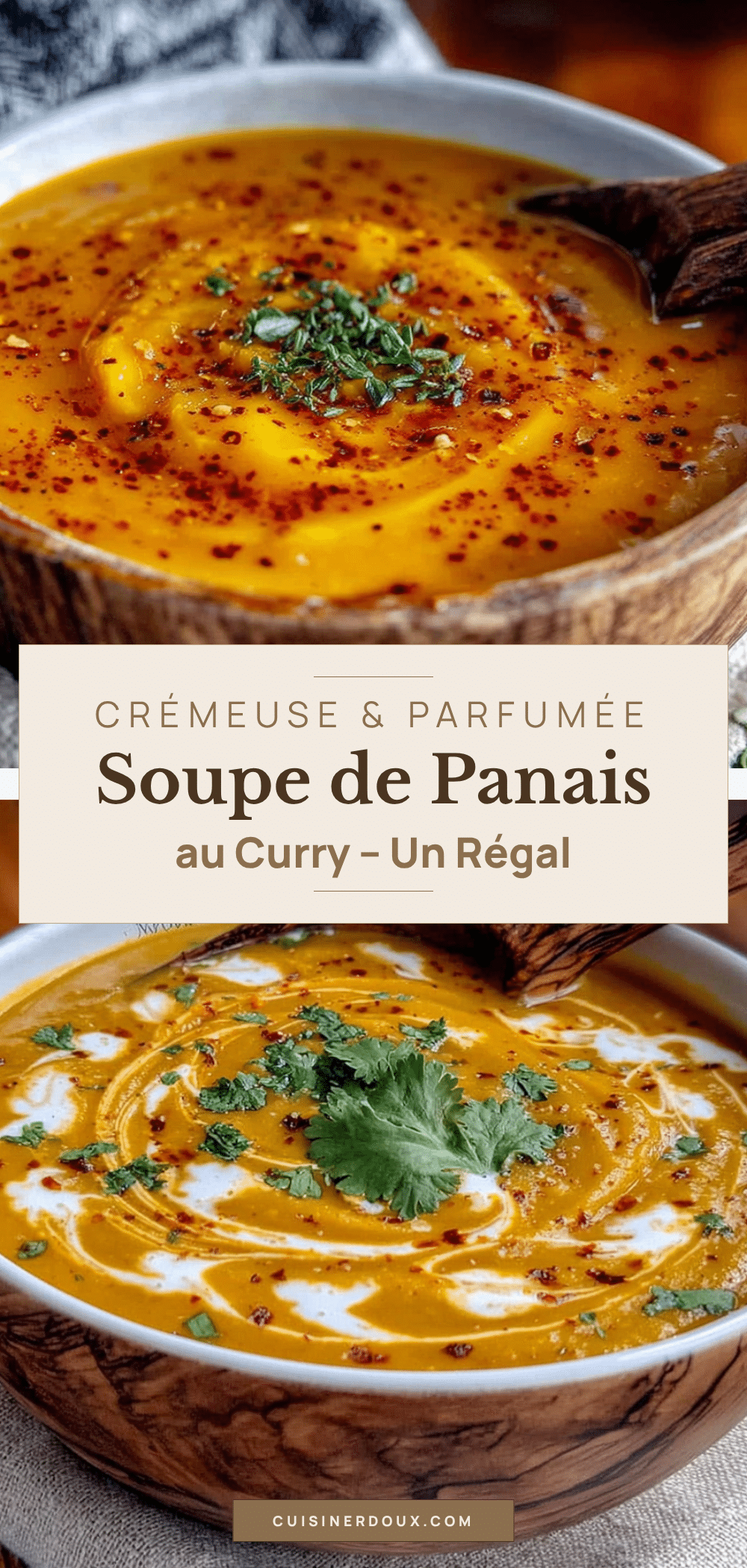 Soupe de panais curry crémeuse recipe