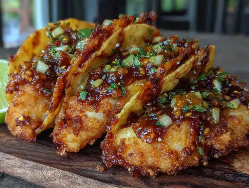 tacos au poulet croustillant - featured image