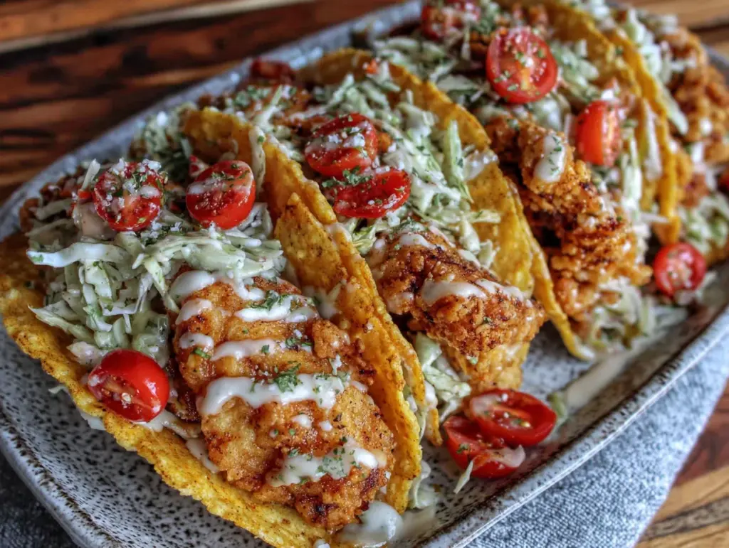 tacos au poulet croustillants ร lair fryer - featured image