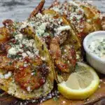 tacos aux crevettes beurre ail - featured image