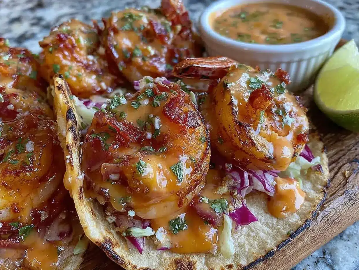 tacos aux crevettes beurre ail preparation steps