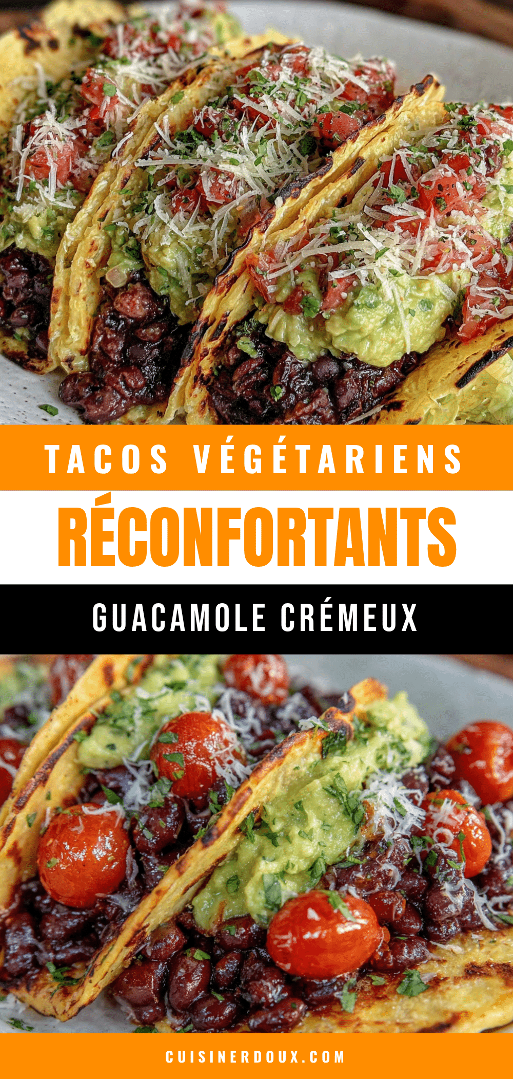 tacos végétariens réconfortants au guacamole crémeux recipe