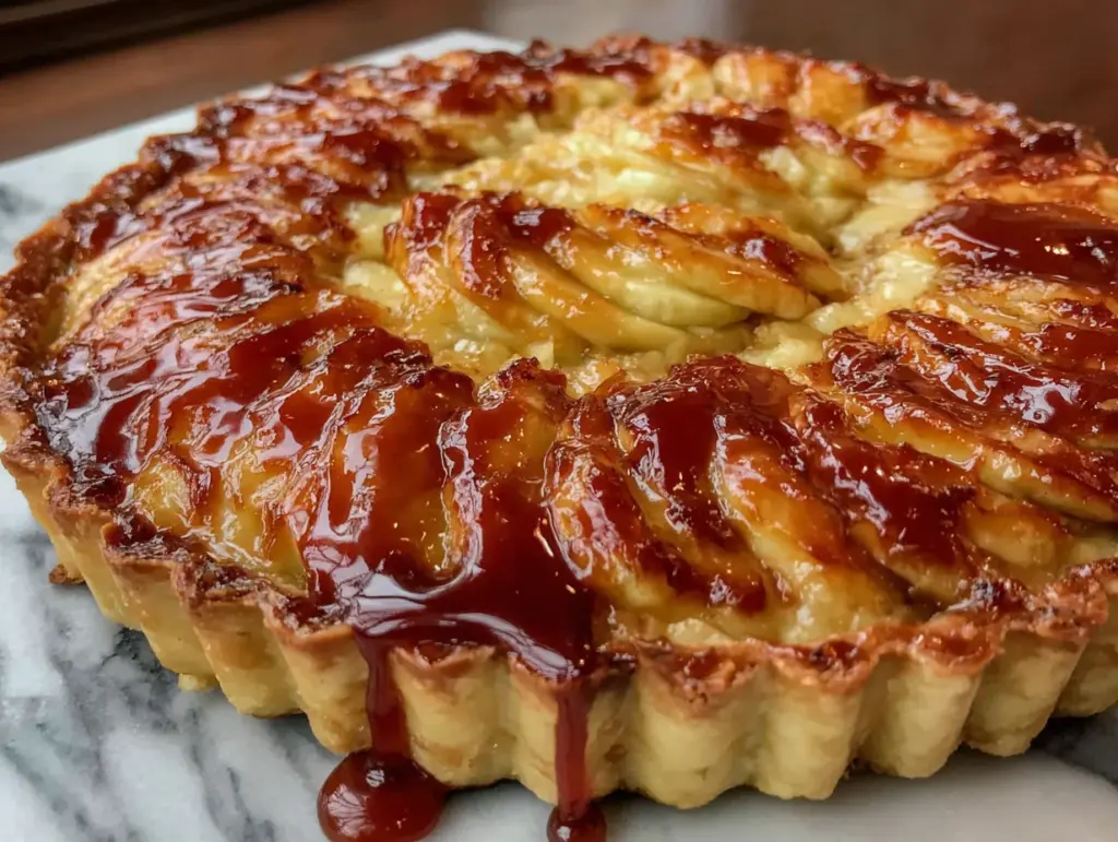 tarte aux pommes légère au caramel beurre salé - featured image
