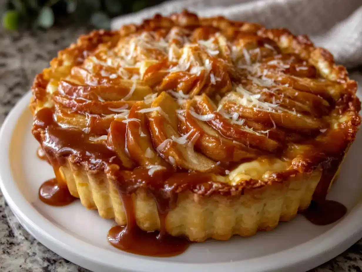 tarte aux pommes légère au caramel beurre salé preparation steps