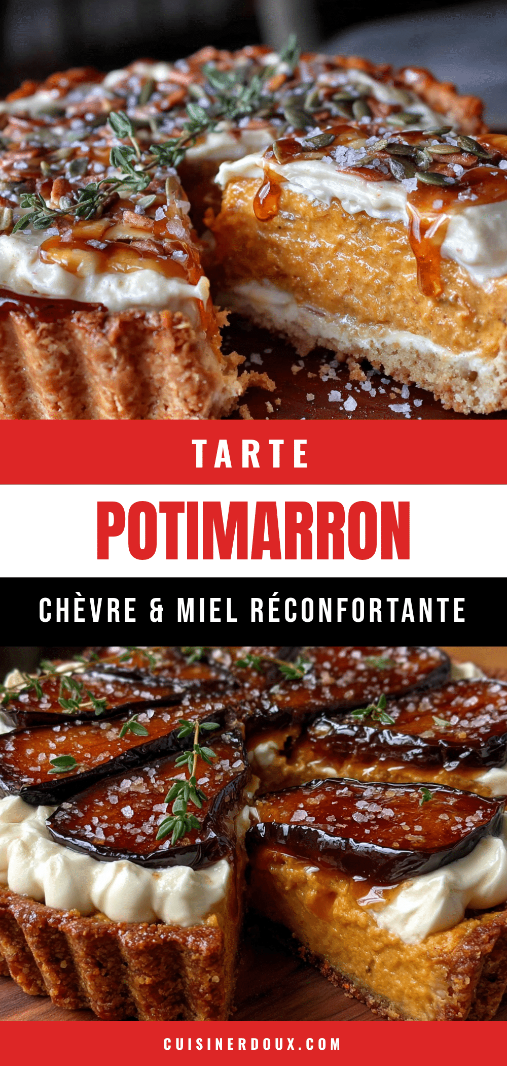 tarte potimarron chèvre miel recipe