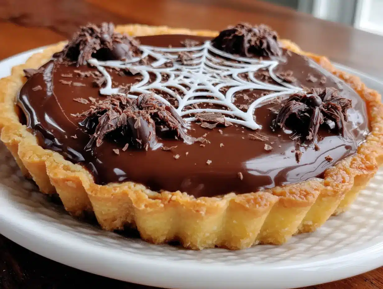 tartelettes toile d’araignée au chocolat crémeux preparation steps