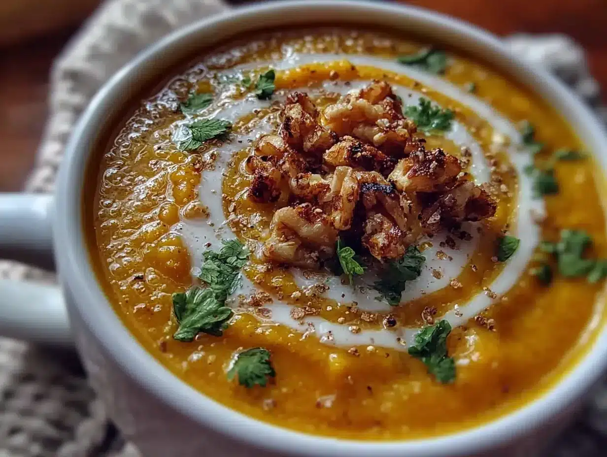 velouté de butternut au curry preparation steps