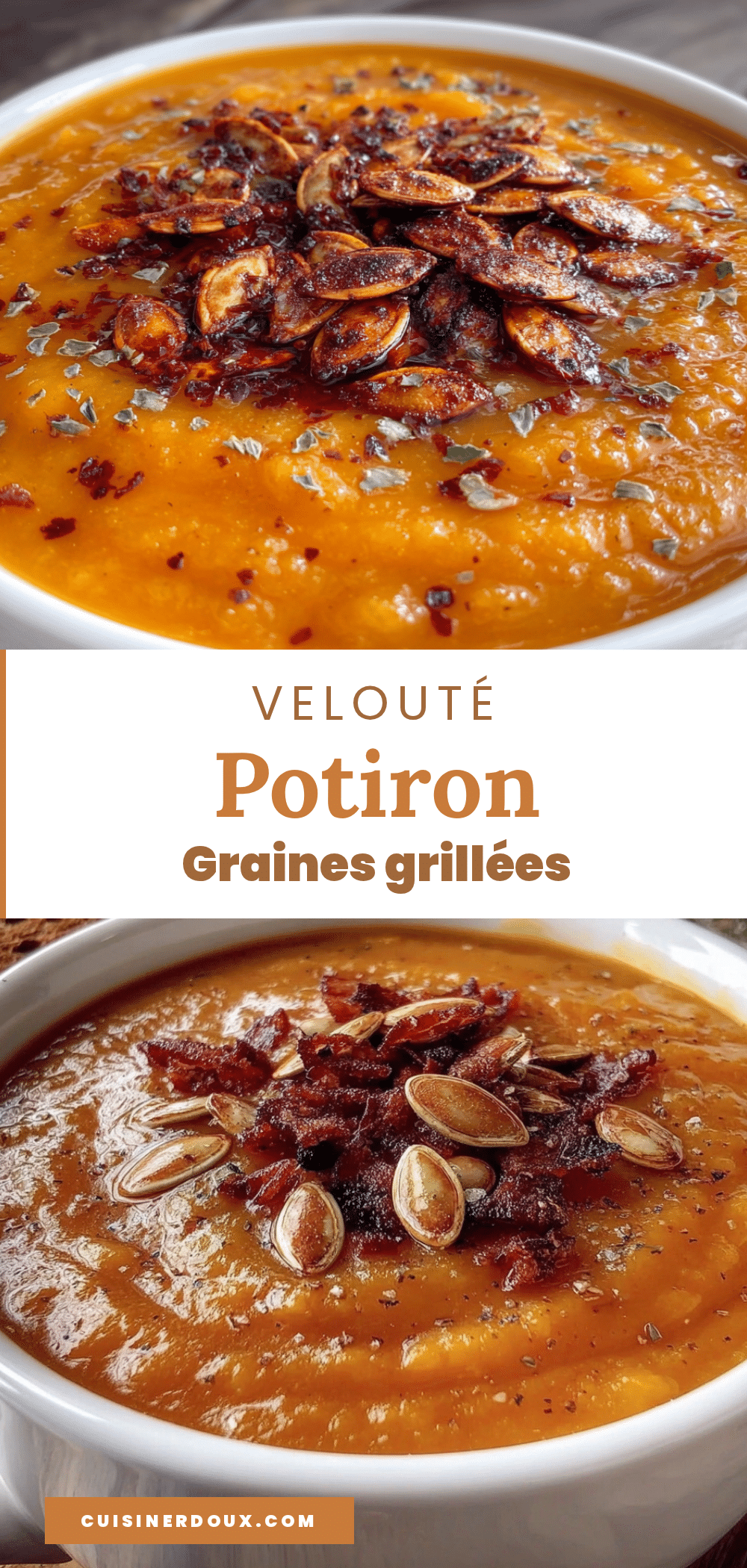 velouté de potiron crémeux recipe