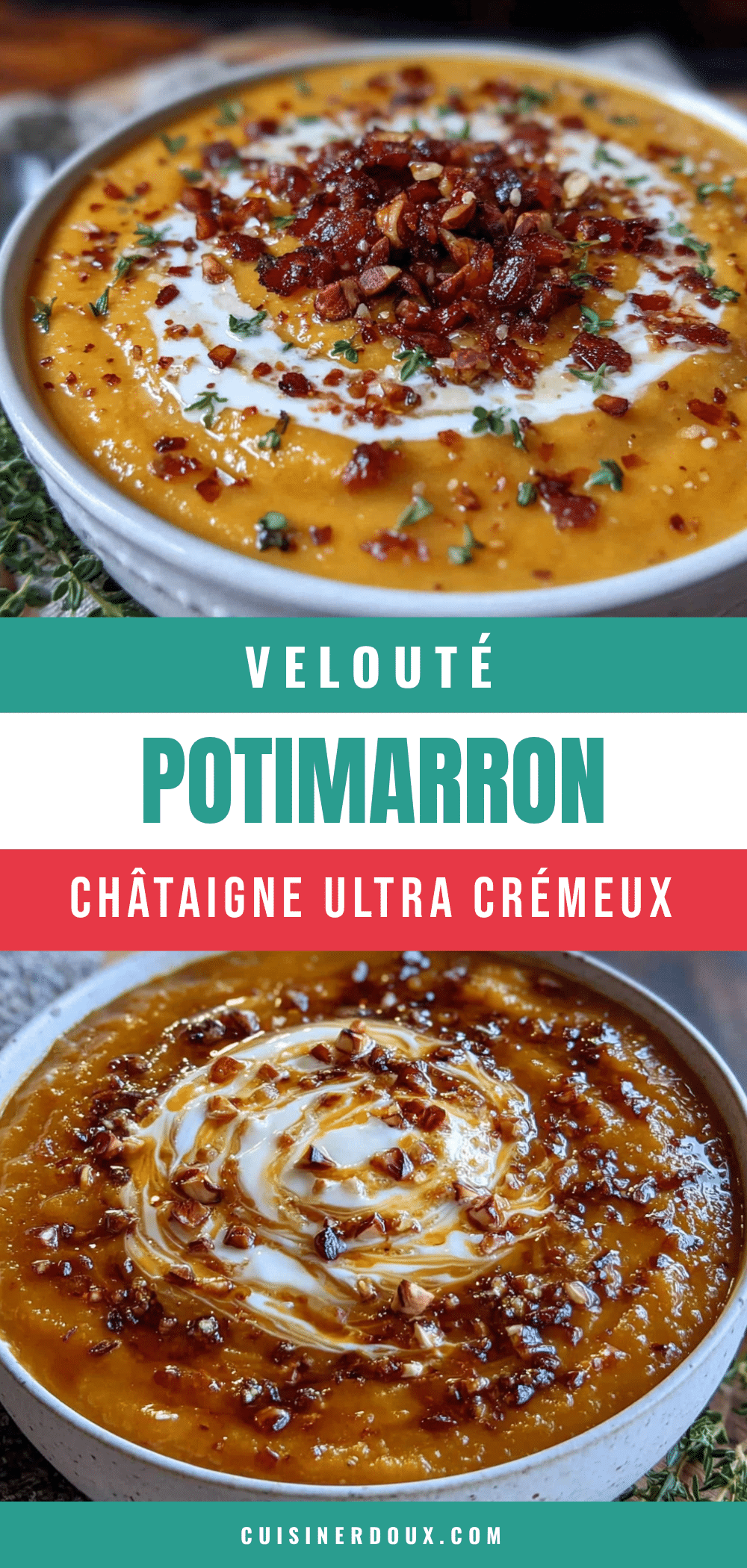 velouté potimarron châtaigne ultra crémeux recipe