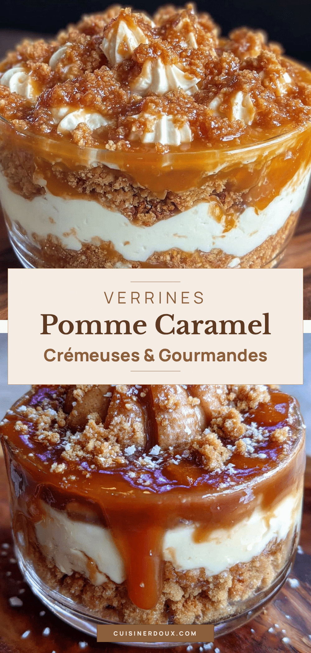 verrines pomme caramel crémeuses recipe