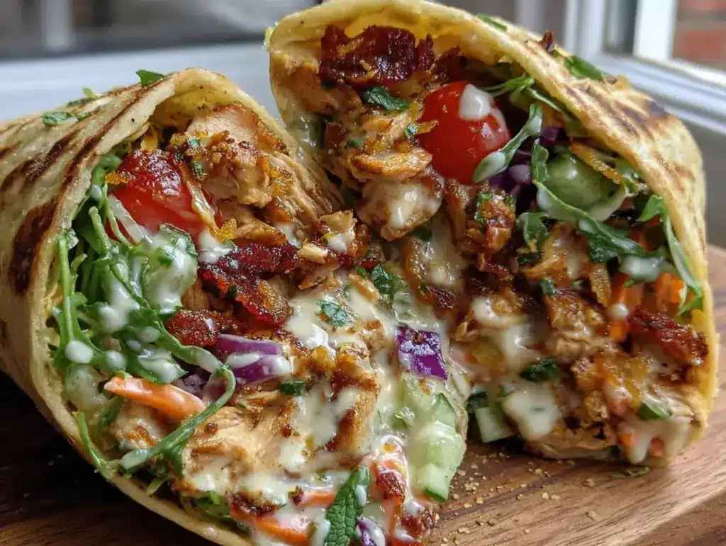 wrap crudités poulet rapide - featured image