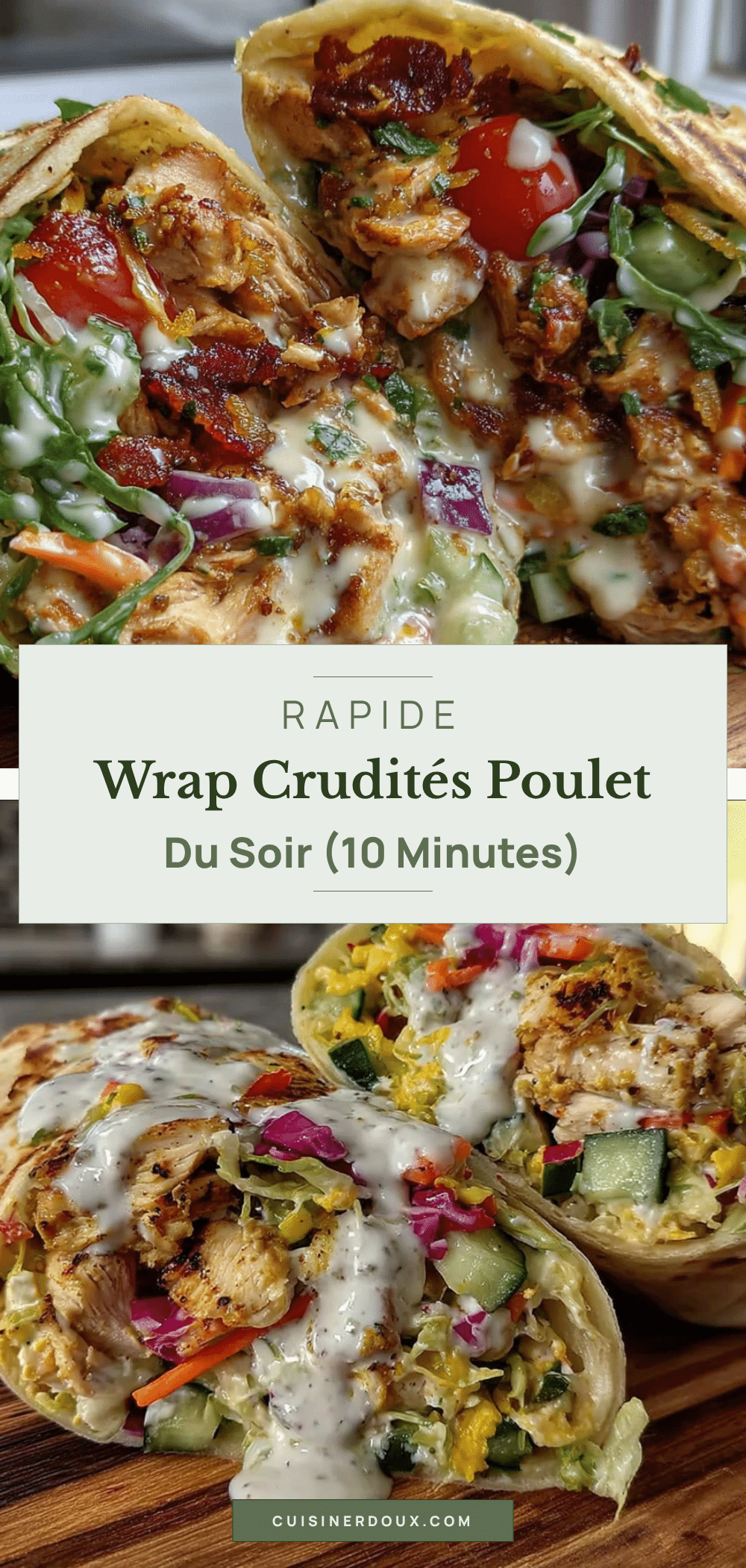 wrap crudités poulet rapide recipe