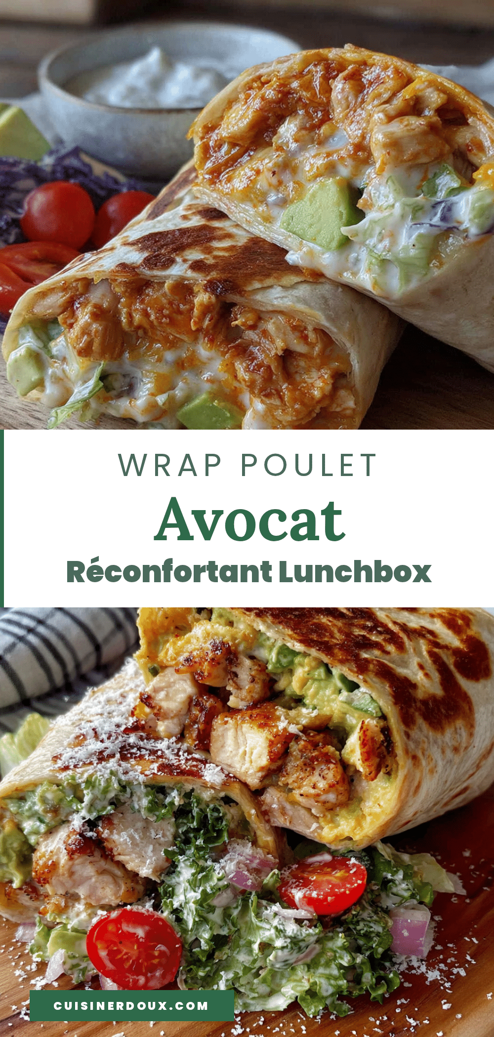 wrap poulet avocat réconfortant recipe