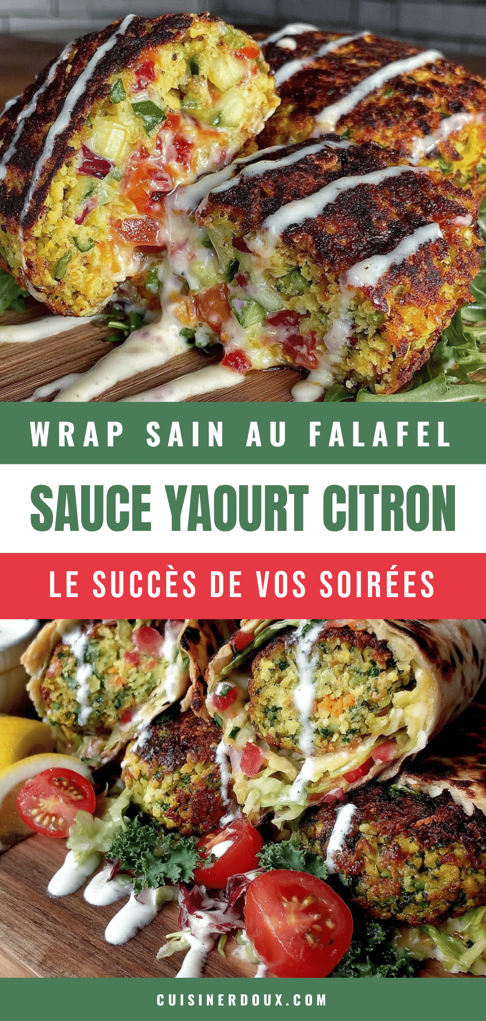 wrap sain au falafel sauce yaourt citron recipe